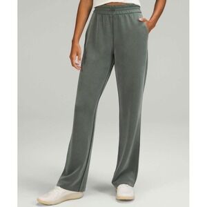 Lululemon Softstreme High-Rise Pant Size 12 Green Wide Leg